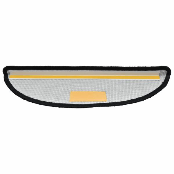 Stufenmatten 15 Stk. 65x21x4 cm Schwarz Halbrund Groß