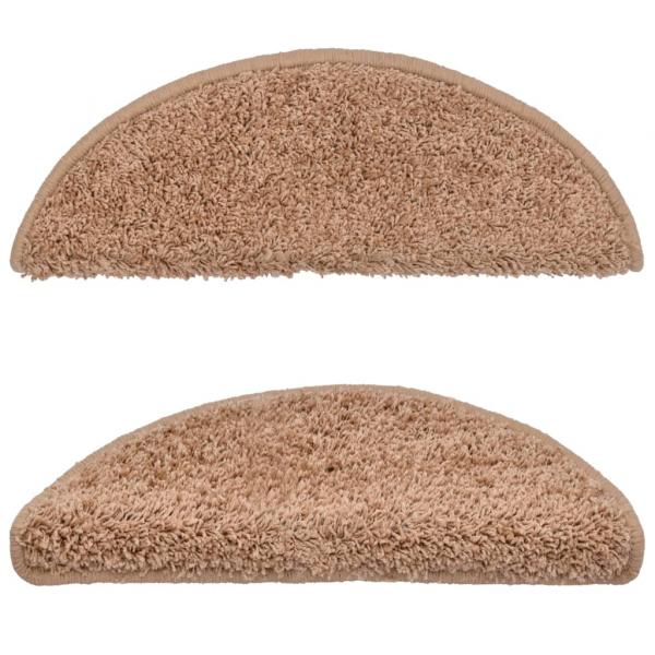 Treppenmatten 15 Stk. Beige 65x21x4 cm
