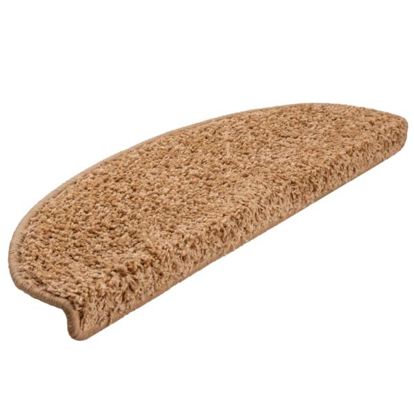 Treppenmatten 15 Stk. Beige 65x21x4 cm