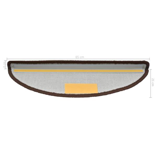 Stufenmatten 15 Stk. 65x21x4 cm Braun Halbrund Groß