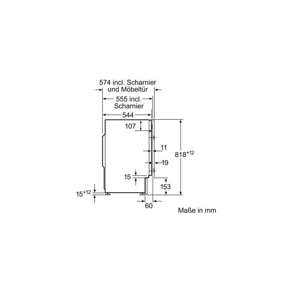 Bosch WIW28443 Serie 8 8kg Einbau Waschmaschine, 60cm breit, 1400 U/min, LED-Display, Unwuchtkontrolle, Mengenerkennung, AquaStop, weiß