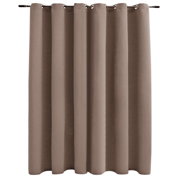 Verdunkelungsvorhang mit Metallösen Taupe 290 x 245 cm