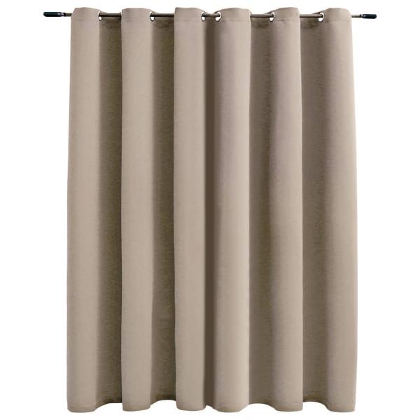 Verdunkelungsvorhang mit Metallösen Beige 290 x 245 cm