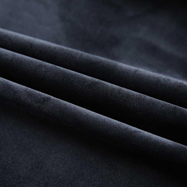 Verdunkelungsvorhänge mit Haken 2 Stk. Samt Schwarz 140x225 cm