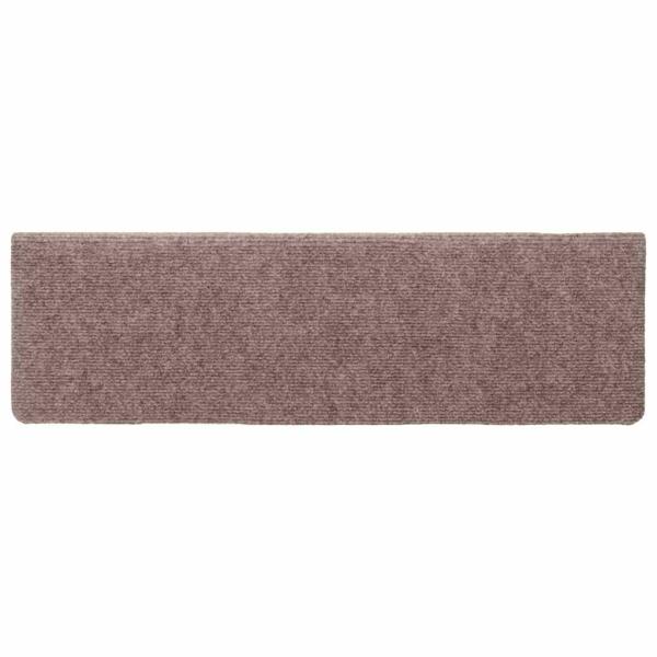 Treppenmatten 15 Stk. Nadelvlies 65x21x4 cm Braun