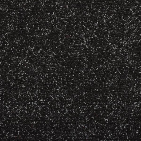 Treppenmatten 15 Stk. Nadelvlies 65x21x4 cm Schwarz