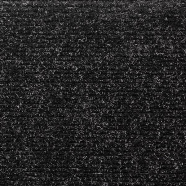 Treppenmatten 15 Stk. Nadelvlies 65x21x4 cm Schwarz
