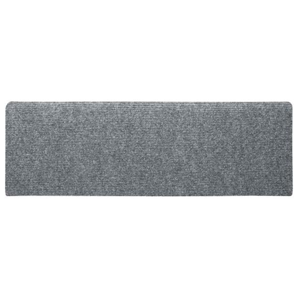 Treppenmatten 15 Stk. Nadelvlies 65x21x4 cm Hellgrau
