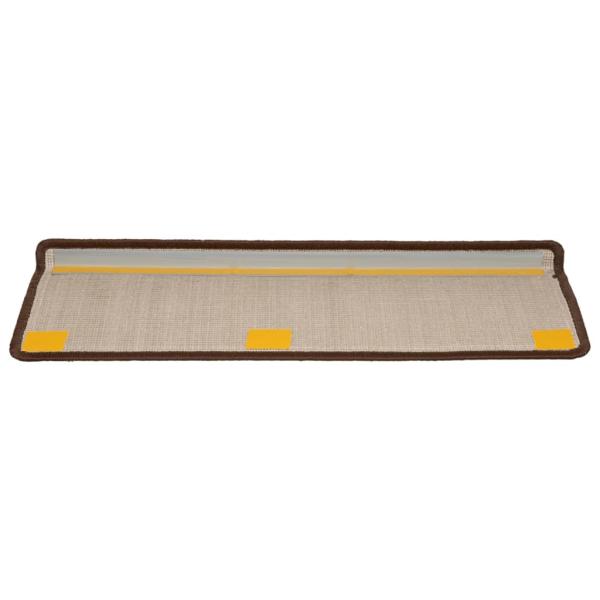 Teppich-Treppenstufen 15 Stk. 65x21x4 cm Braun