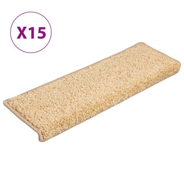 Teppich-Treppenstufen 15 Stk. 65x21x4 cm Braun