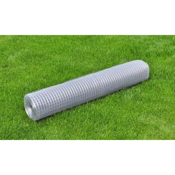 ARDEBO.de - Maschendrahtzaun Verzinkter Stahl Quadrat 1×25 m Silbern