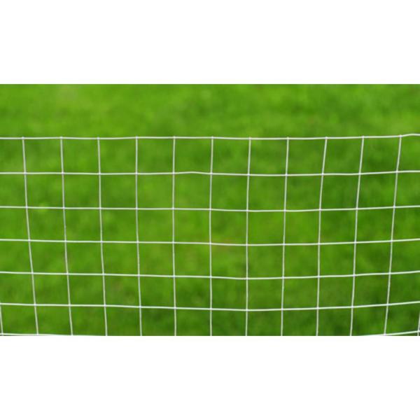 Maschendrahtzaun Verzinkter Stahl Quadrat 1×25 m Silbern
