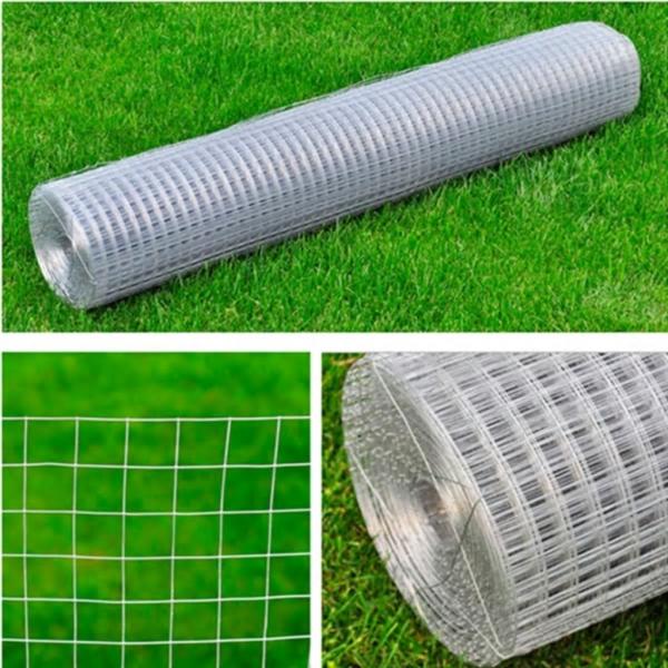 Maschendrahtzaun Verzinkter Stahl Quadrat 1×25 m Silbern