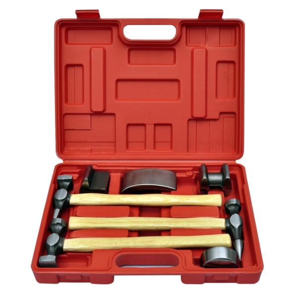 7-tlg. Karosserie-Ausbeulset Ausbeulhammer Dellen-Reparatur-Set