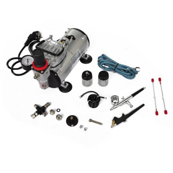 Airbrush Profi Komplett-Set mit 2 Pistolen  