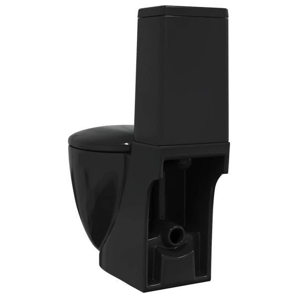 Keramik-Toilette Abgang Horizontal Schwarz