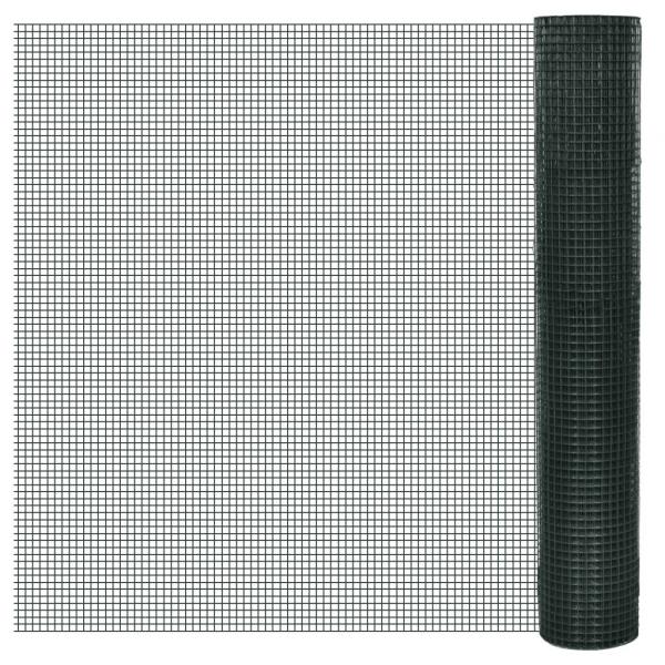 ARDEBO.de - Drahtzaun für Hühner Verzinkter Stahl 1x25 m Grün