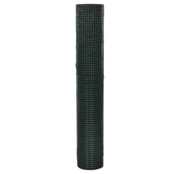 Drahtzaun für Hühner Verzinkter Stahl 1x25 m Grün