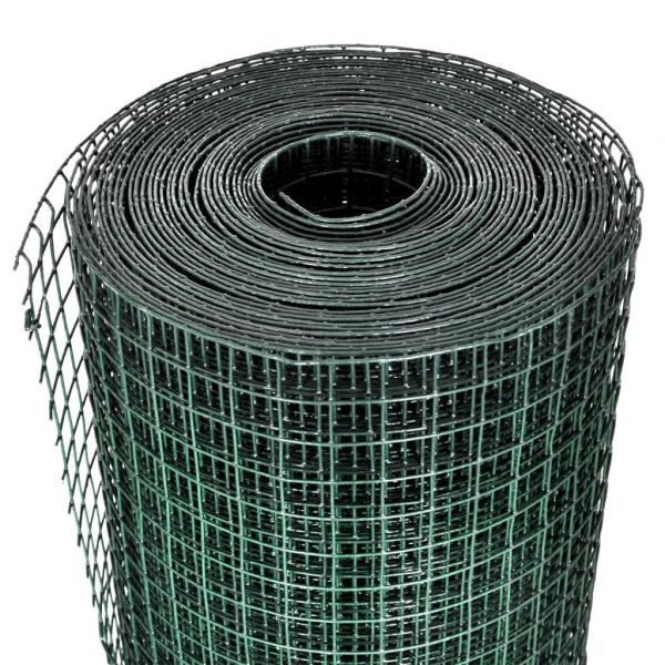 Drahtzaun für Hühner Verzinkter Stahl 1x25 m Grün