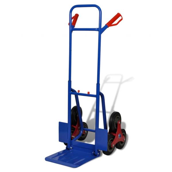 ARDEBO.de - Klappbare Sackkarre mit 6 Rädern Blau 