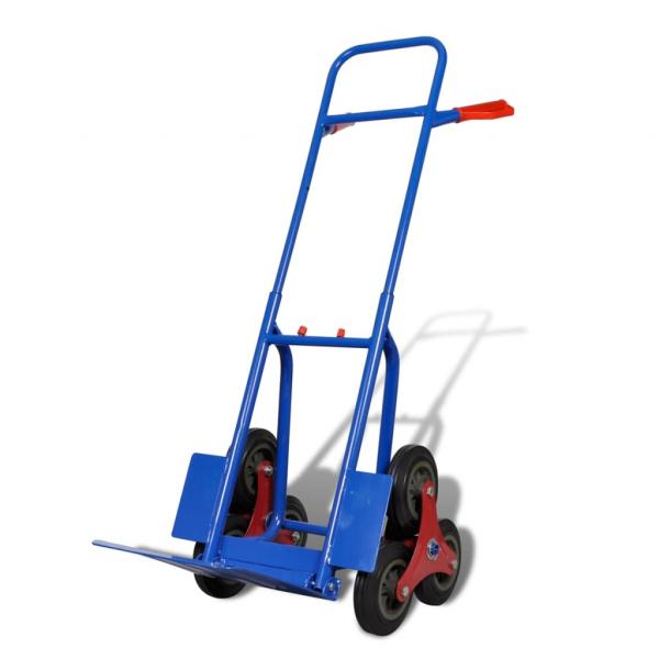 Klappbare Sackkarre mit 6 Rädern Blau 