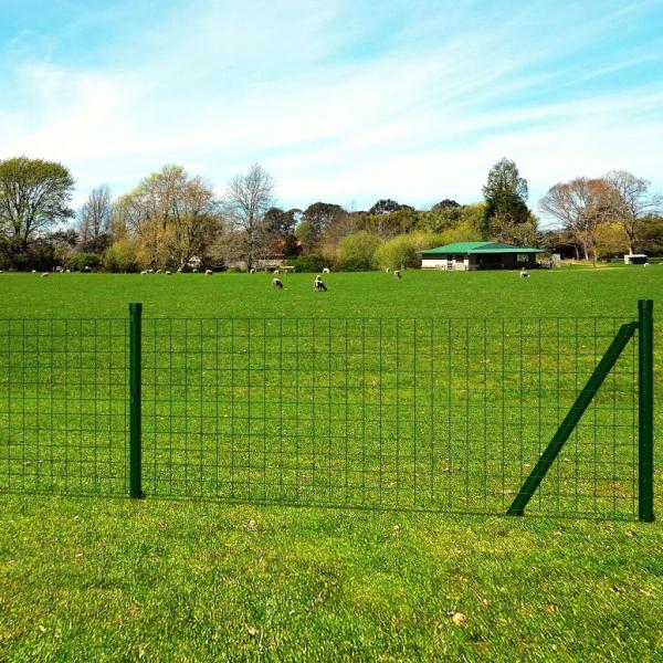 ARDEBO.de - Eurozaun Stahl 25x1,0 m Grün