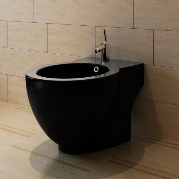 ARDEBO.de - Standbidet Stand-Bidet Bodenstehend Bidet Keramik schwarz