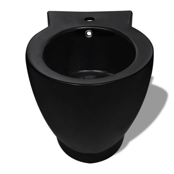 Standbidet Stand-Bidet Bodenstehend Bidet Keramik schwarz