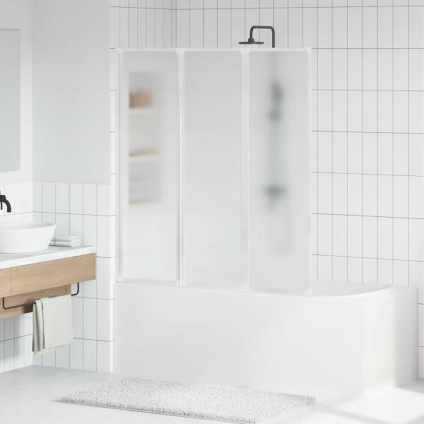 Badewannen Faltwand Duschabtrennung 141 x 132 cm