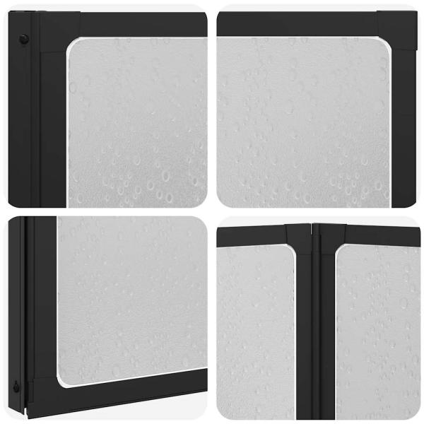 Duschwand Duschabtrennung 140 x 168 cm 7 Faltwände