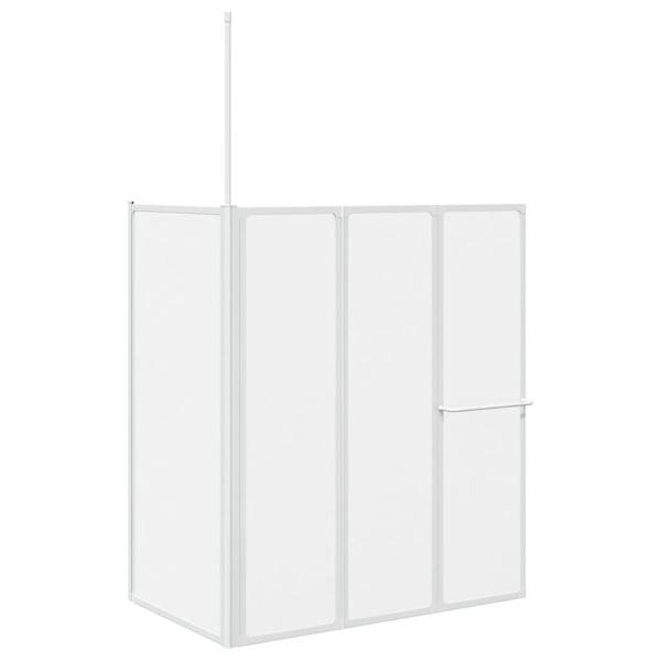 Duschwand L-Form 70x120x137 cm 4-teilig Faltbar 