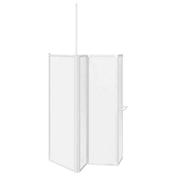 Duschwand L-Form 70x120x137 cm 4-teilig Faltbar 