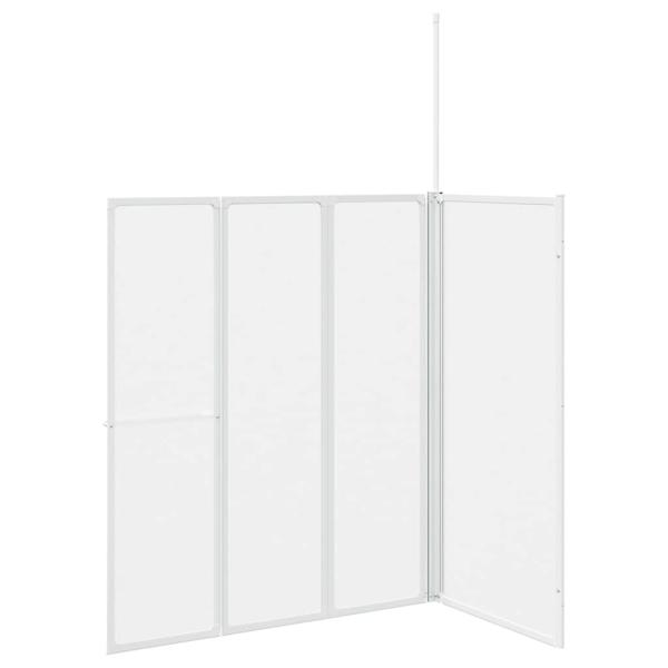 Duschwand L-Form 70x120x137 cm 4-teilig Faltbar 