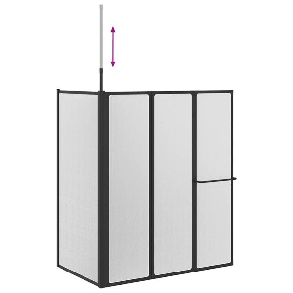 Duschwand L-Form 70x120x137 cm 4-teilig Faltbar 