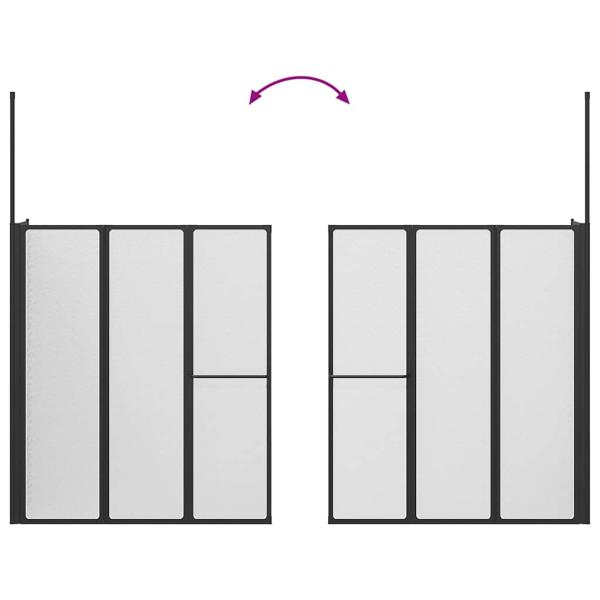 Duschwand L-Form 70x120x137 cm 4-teilig Faltbar 