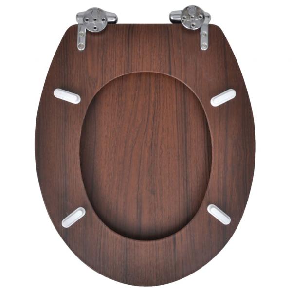 Toilettensitz MDF Deckel mit Absenkautomatik Design Braun