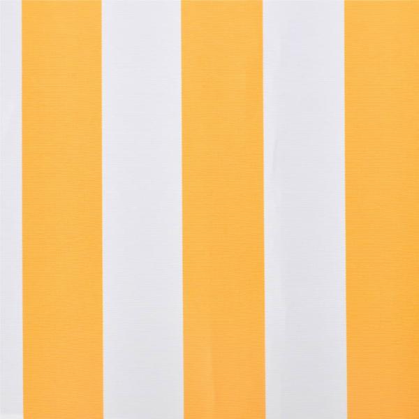 Markisenbespannung Canvas Gelb & Weiß 4x3 m (ohne Rahmen)