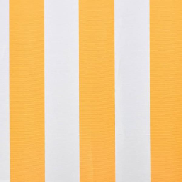 Markisenbespannung Canvas Gelb & Weiß 6x3 m (ohne Rahmen)