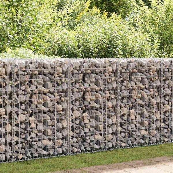 ARDEBO.de - Steinkorb Gabione mit Deckeln Verzinkter Draht 100×80×30 cm 