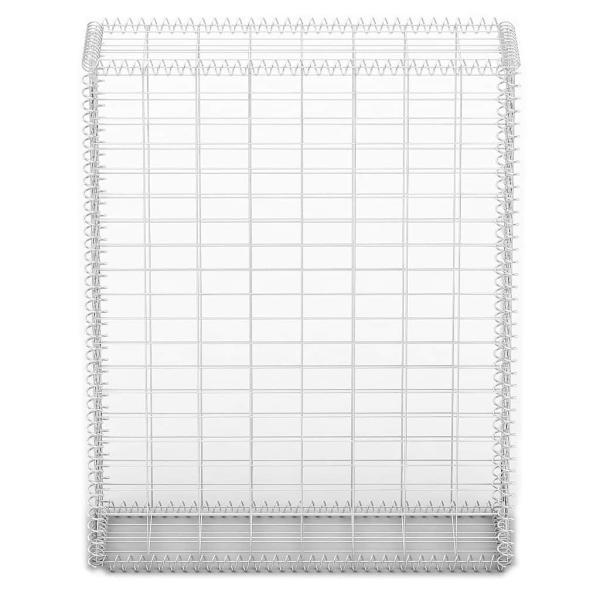 Steinkorb Gabione mit Deckeln Verzinkter Draht 100×80×30 cm 
