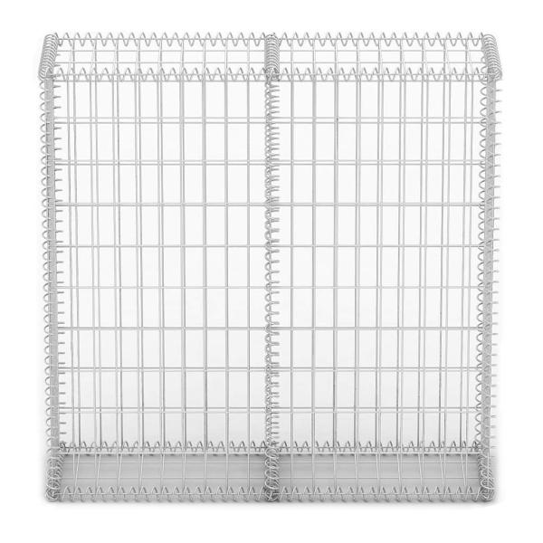 Steinkorb Gabione mit Deckeln Verzinkter Draht 100×100×30 cm 