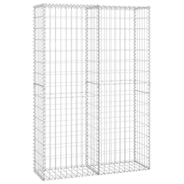 Steinkorb Gabione mit Deckeln Verzinkter Draht 150×100×30 cm 