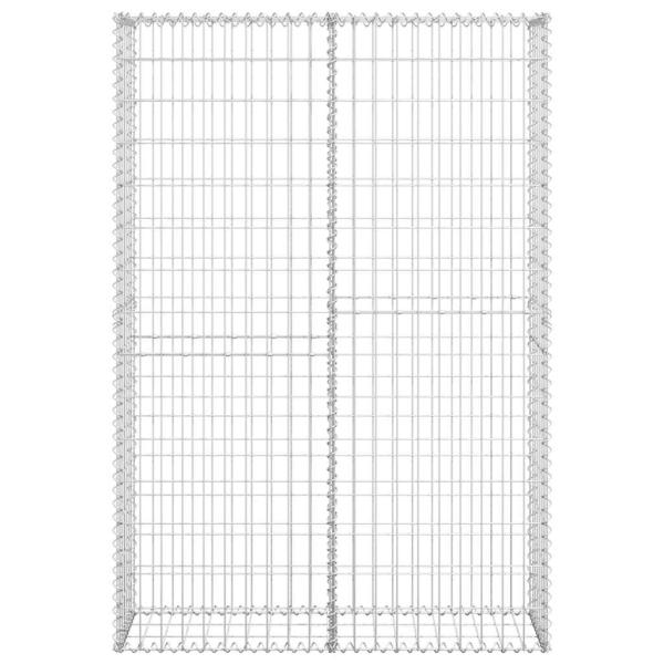 Steinkorb Gabione mit Deckeln Verzinkter Draht 150×100×30 cm 