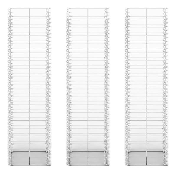 Gabionen-Set 3-tlg. Verzinkter Draht 25×25×100 cm 