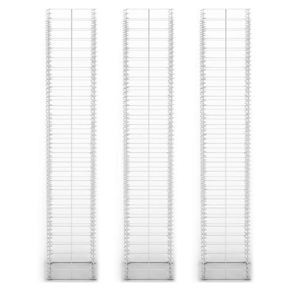 Gabionen-Set 3-tlg. Verzinkter Draht 25×25×150 cm 