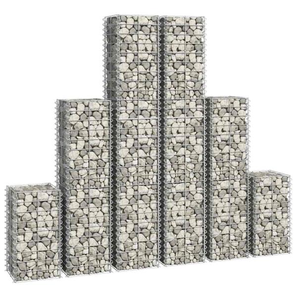 Gabionen-Set 6-tlg. Verzinkter Draht 