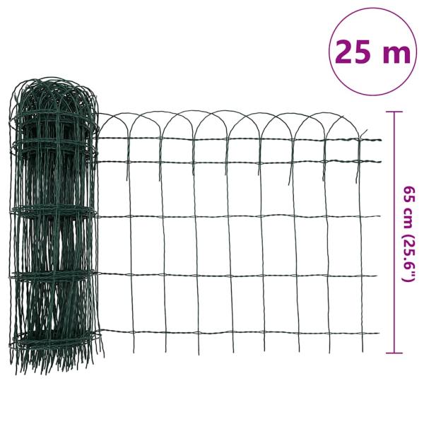 Beetzaun Pulverbeschichtetes Eisen 25×0,65 m