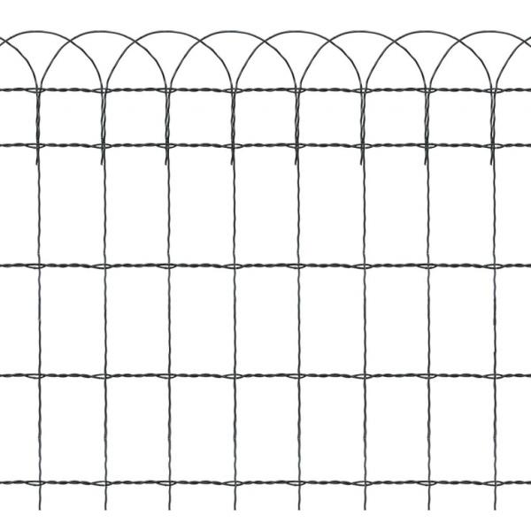 Beetzaun Pulverbeschichtetes Eisen 25×0,65 m