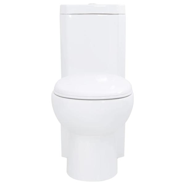 Toilette für Ecke Keramik Weiß