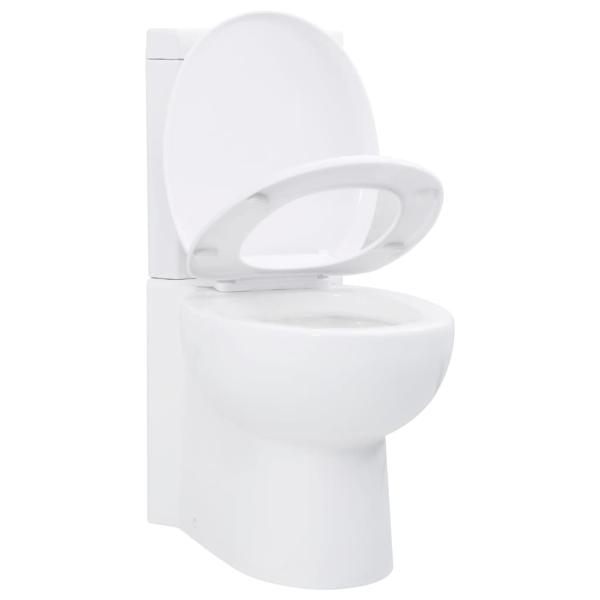 Toilette für Ecke Keramik Weiß